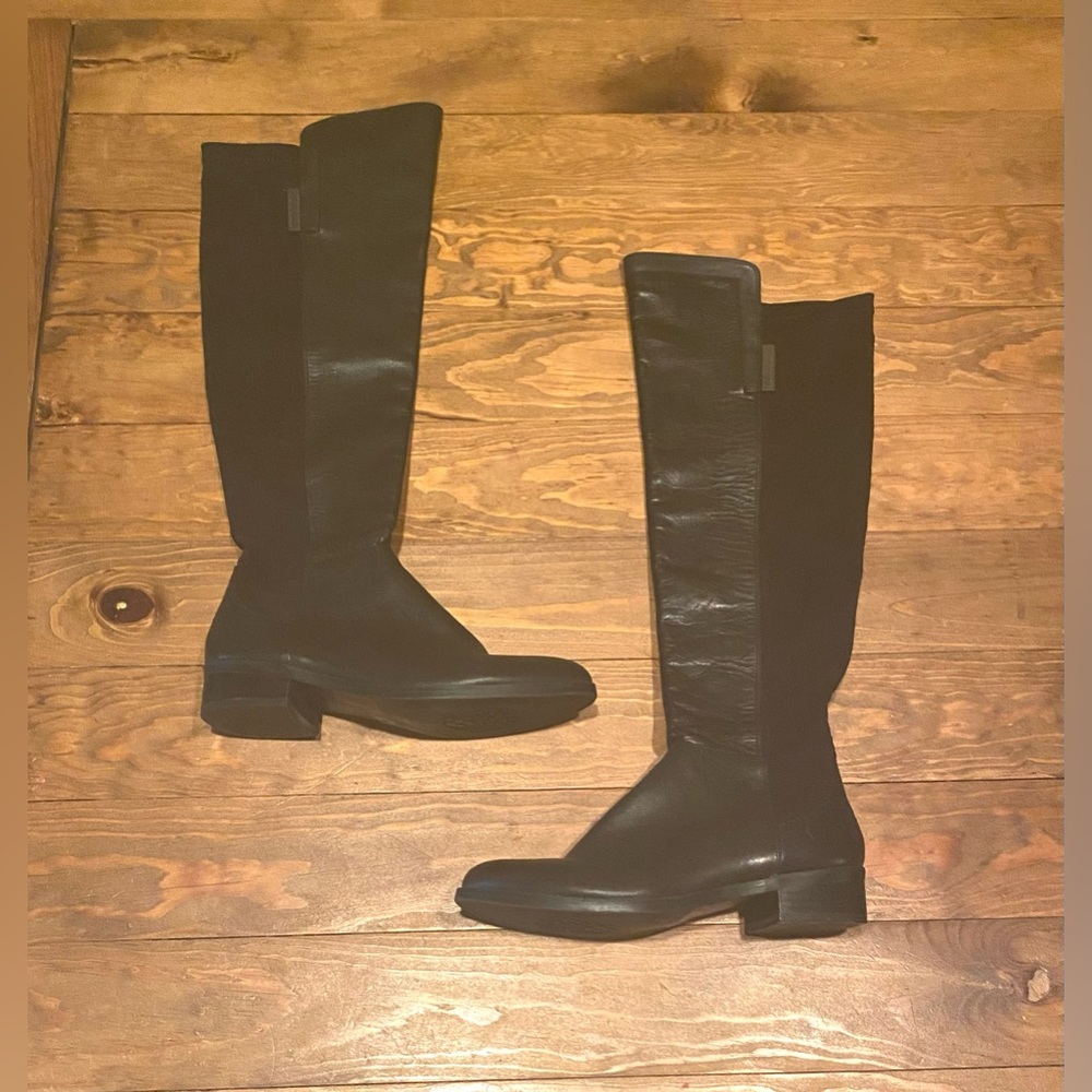 Vince Camuto Womens Black Knee-High Boots 6M/36 Stretch Calf